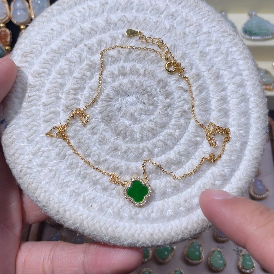 翡翠银S925镶嵌颈饰