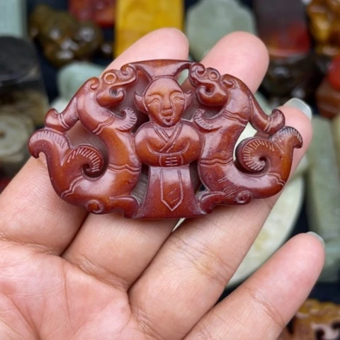 和田玉未镶嵌颈饰55