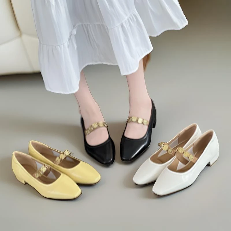 ZOORTTAR秋季新款头层牛皮舒适平底时尚百搭多宝玛丽珍女鞋188386