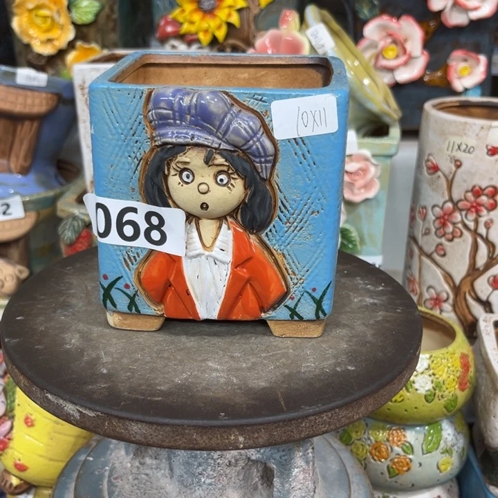 紫砂花盆粗陶材质多肉花盆