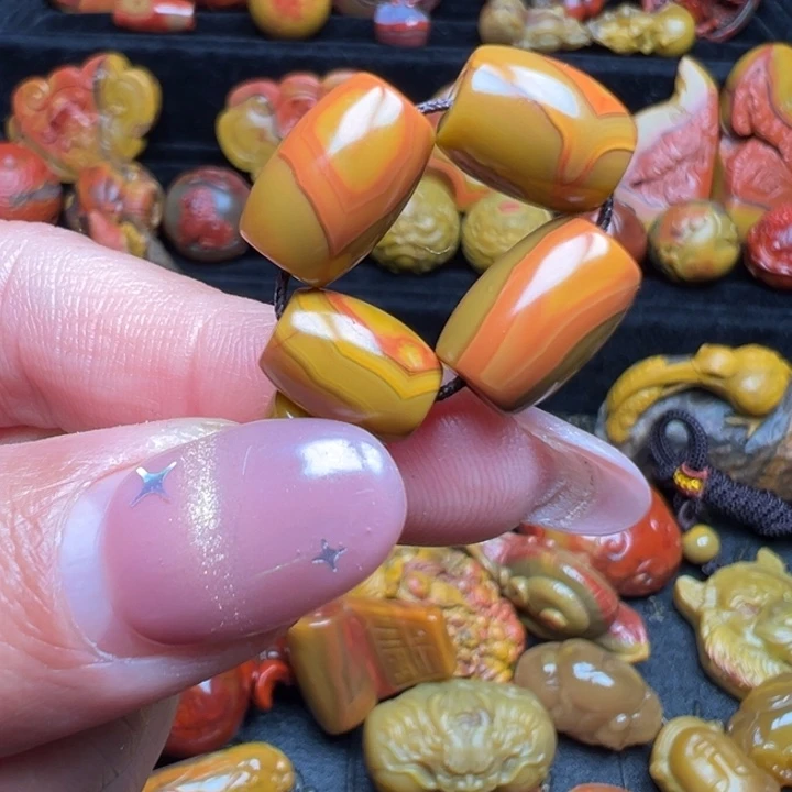 玛瑙/玉髓未镶嵌战国红