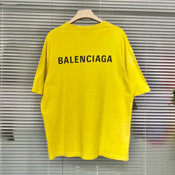 99新 Balenciaga/巴黎世家 短袖 T恤 前后字母印花logo M码 k366