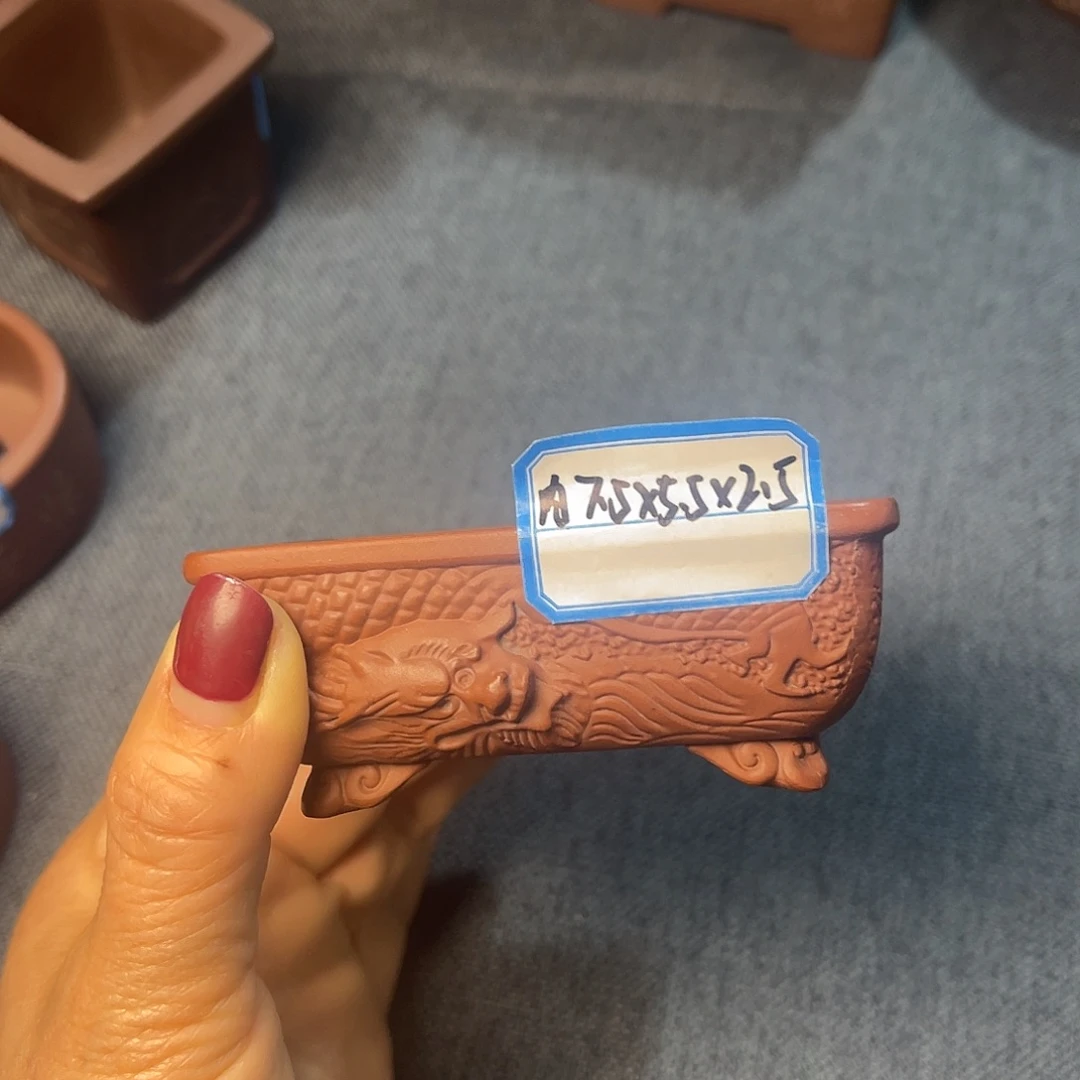 精选紫砂小金龙长方盆