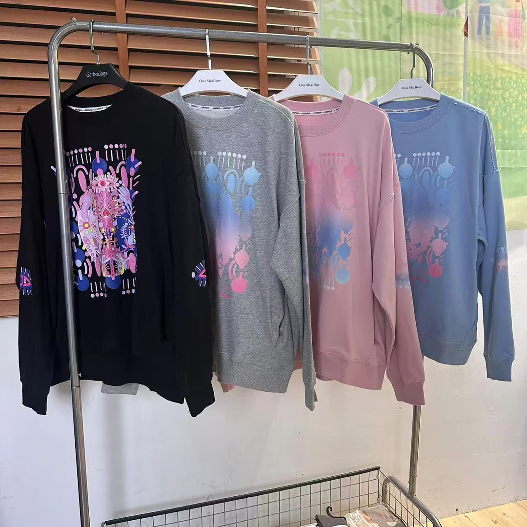 5997民族风涂鸦印花圆领长袖卫衣ES22MT001