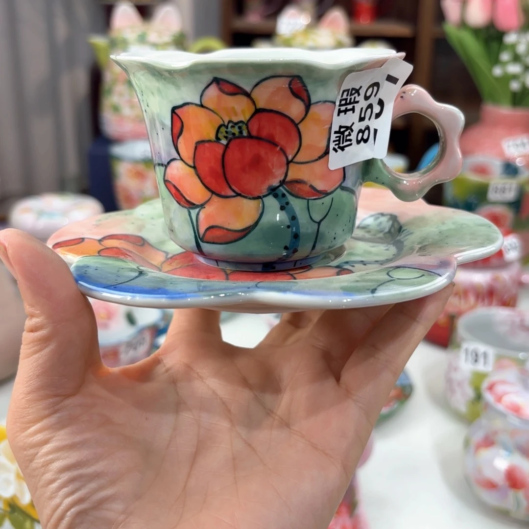 景德镇手绘高温釉下彩陶瓷茶具
