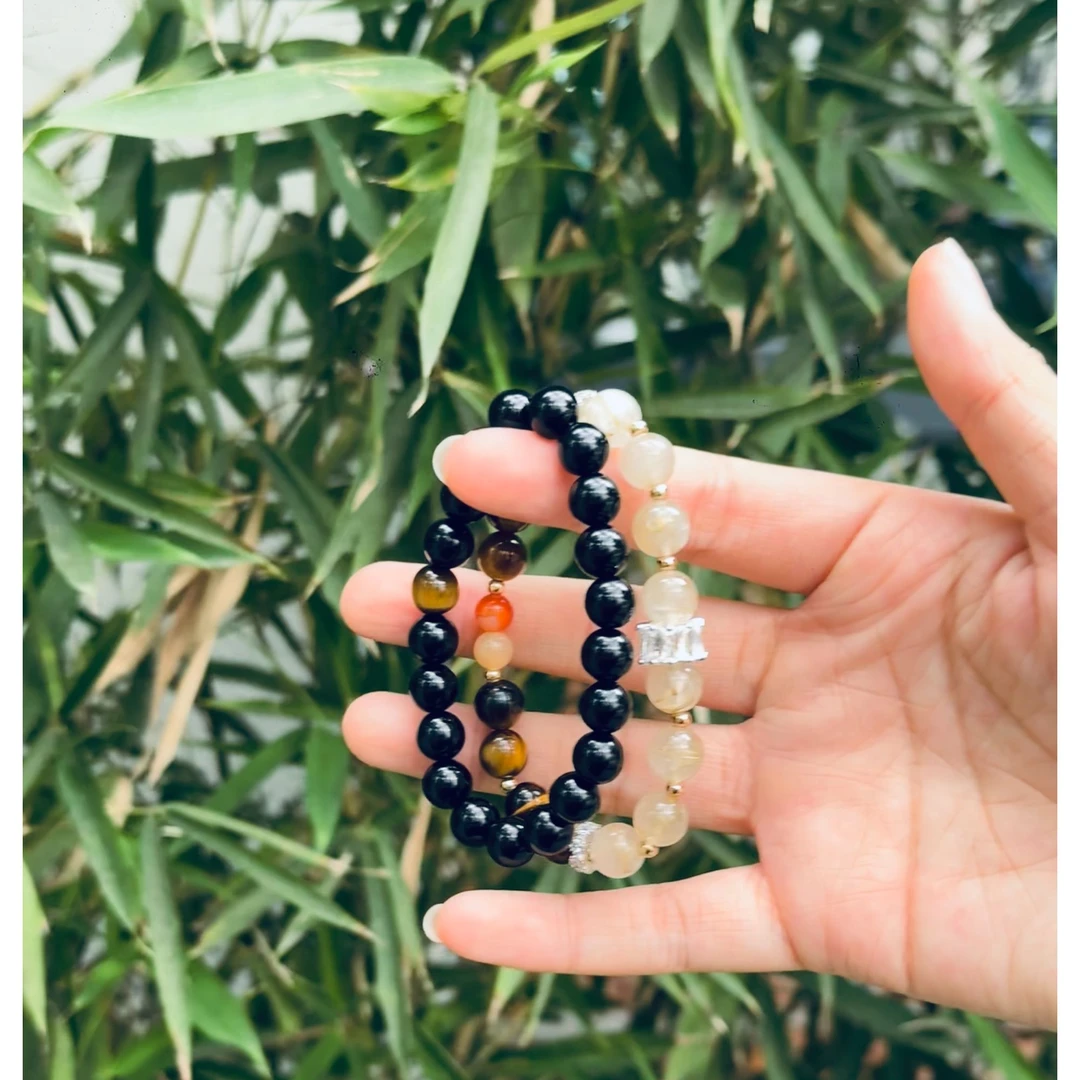 合金手链 大金霸水晶组合