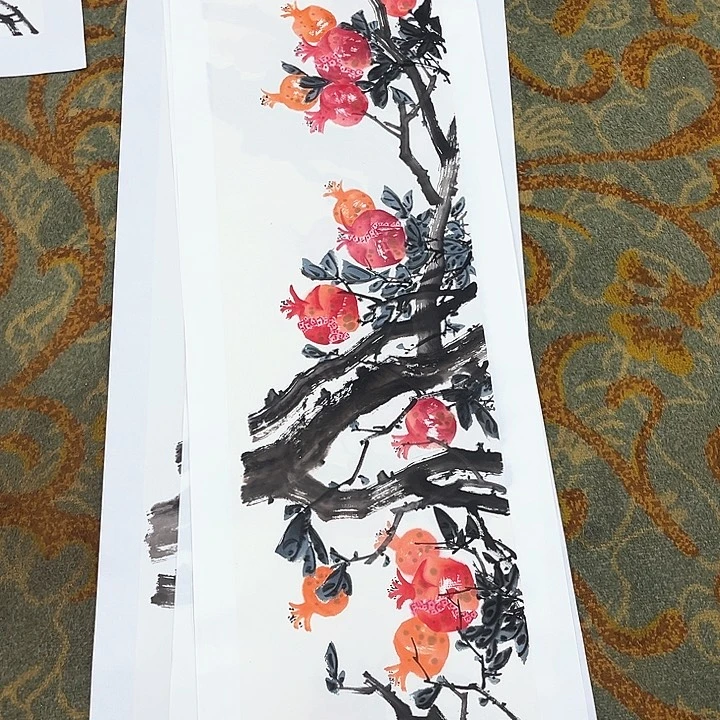 国画我***阳四尺对开李建海