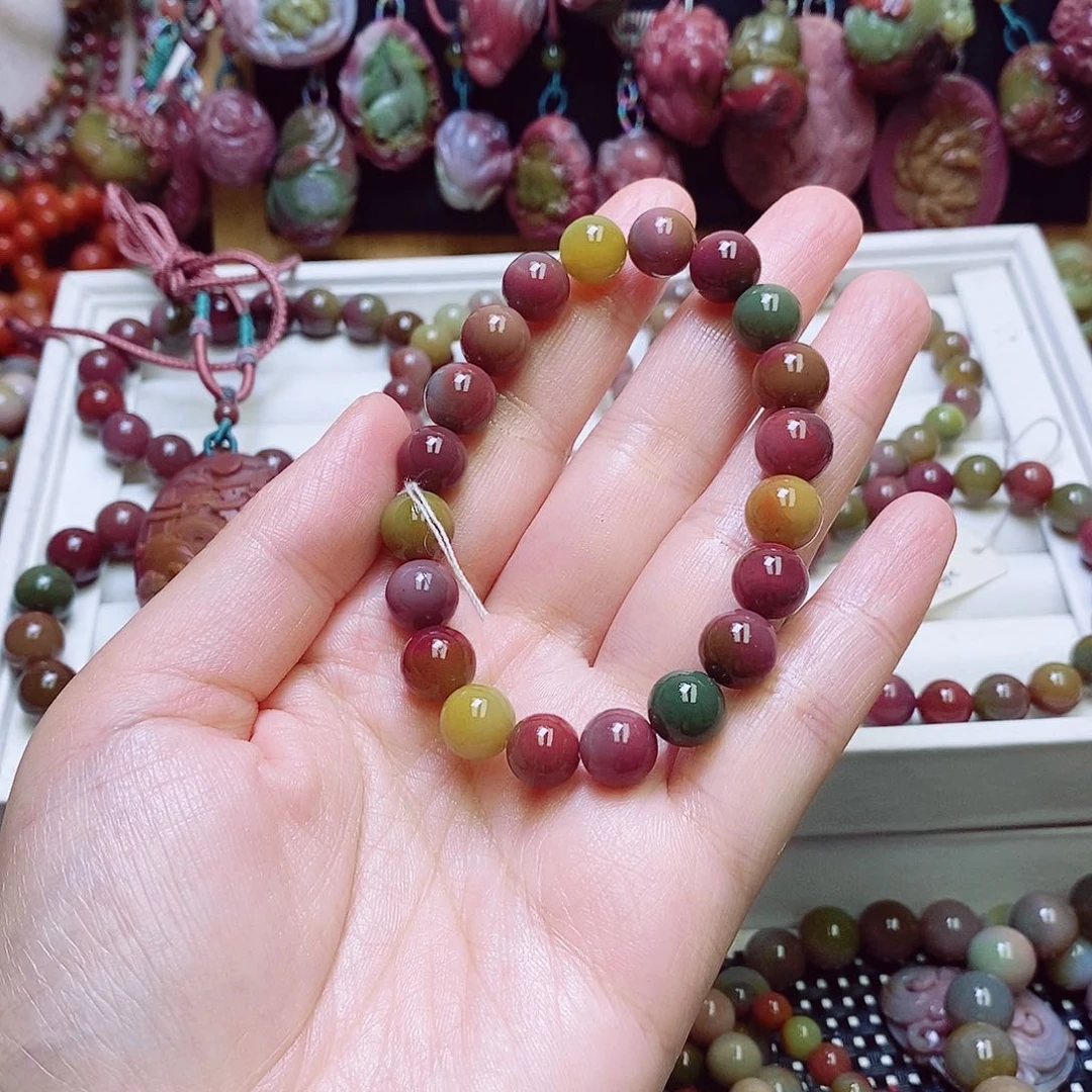 玛瑙/玉髓盐源玛瑙手链未镶嵌冷*