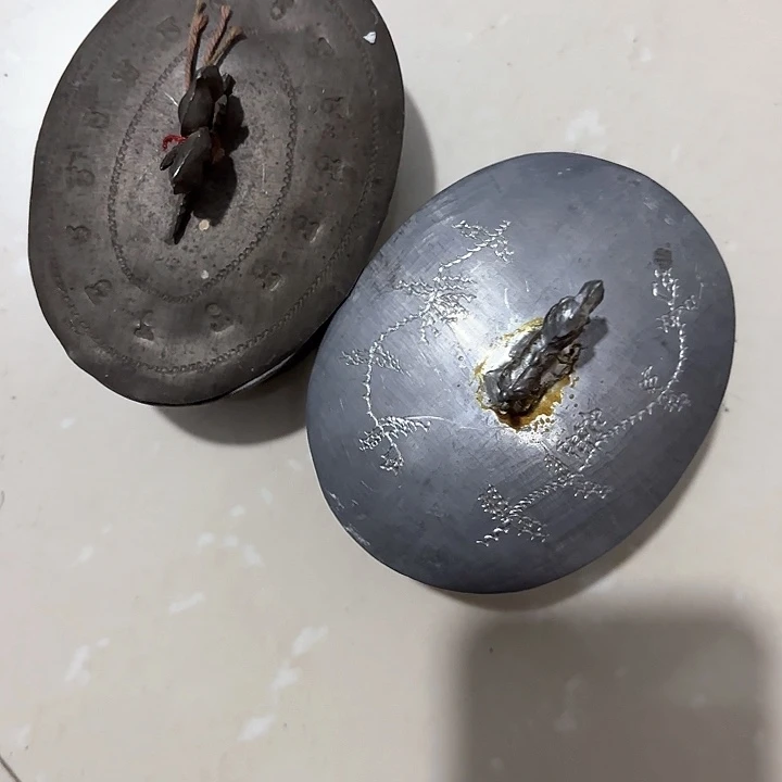 夜****獣民俗老物件锡壶一对