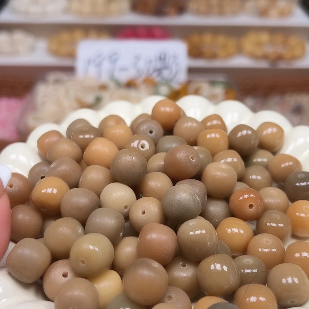 菩提根/象牙果手串卡12干磨老料桶120颗