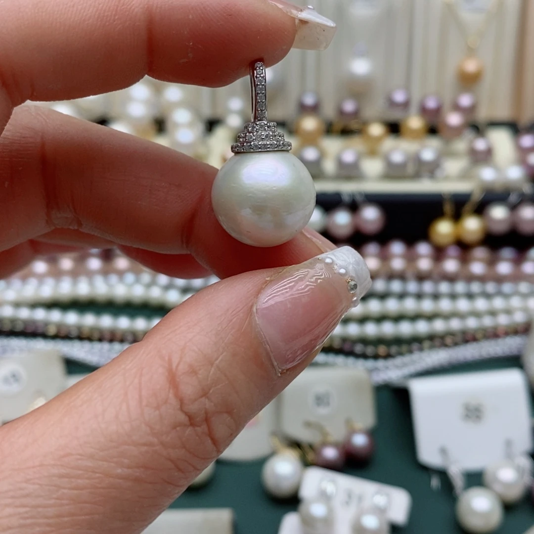 淡水珍珠颈饰银S925镶嵌