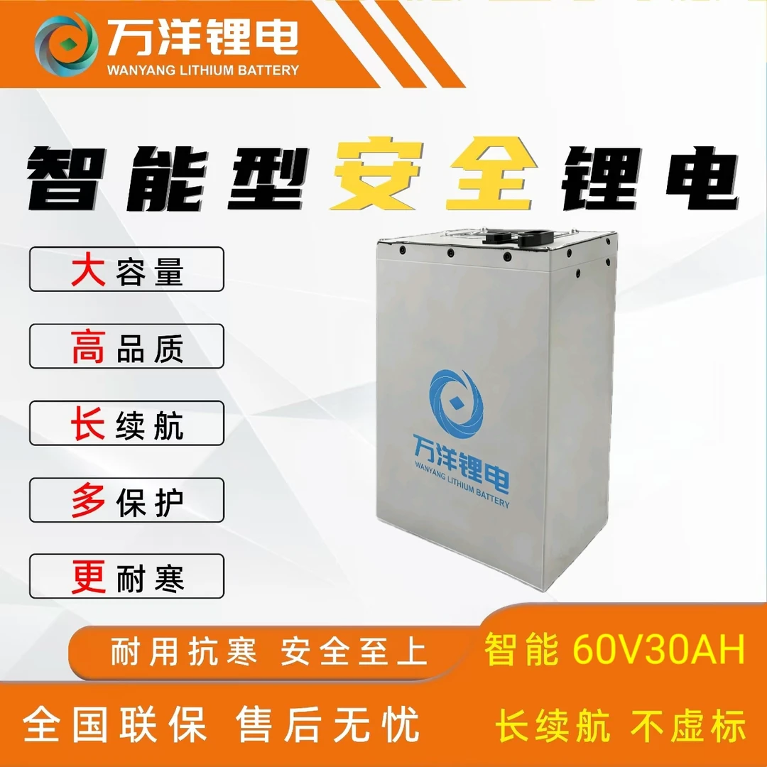 万洋60V30AH家用两轮车专用足容足量电池