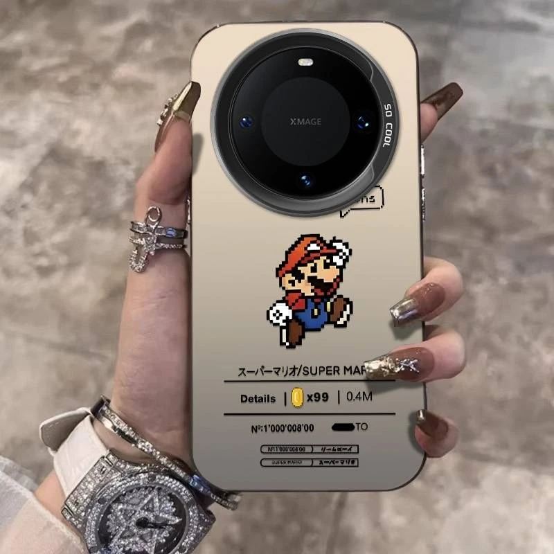 像素马里奥适用华为mate70Pro手机壳高级mate60创意50/40磨砂保护