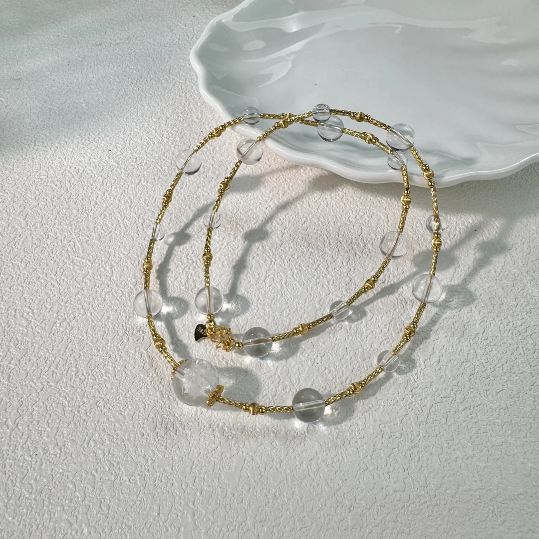 【净念直觉】水晶项链925（天然珠宝多样性发其一）