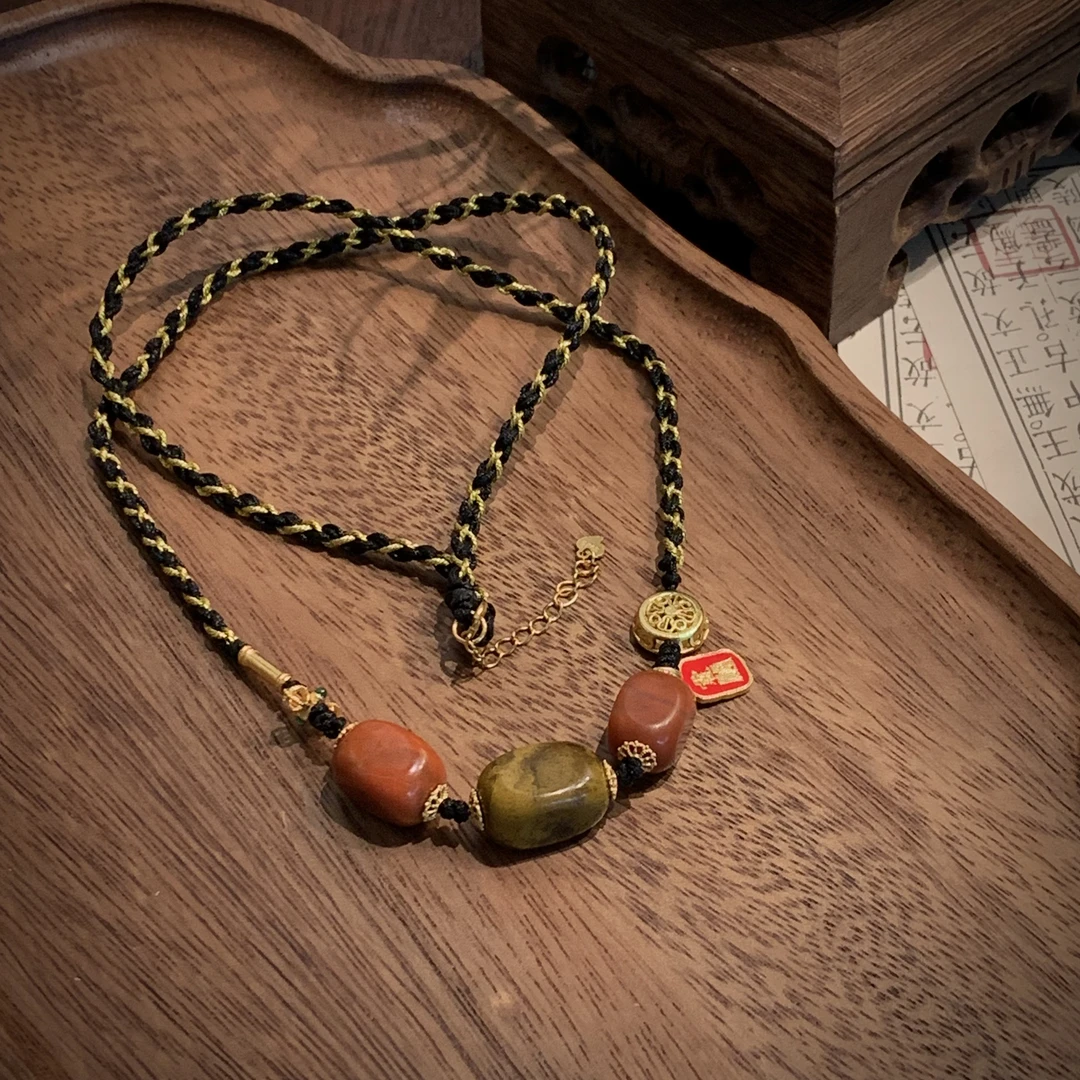 包浆南红DIY项链 多样性发一 YD-142