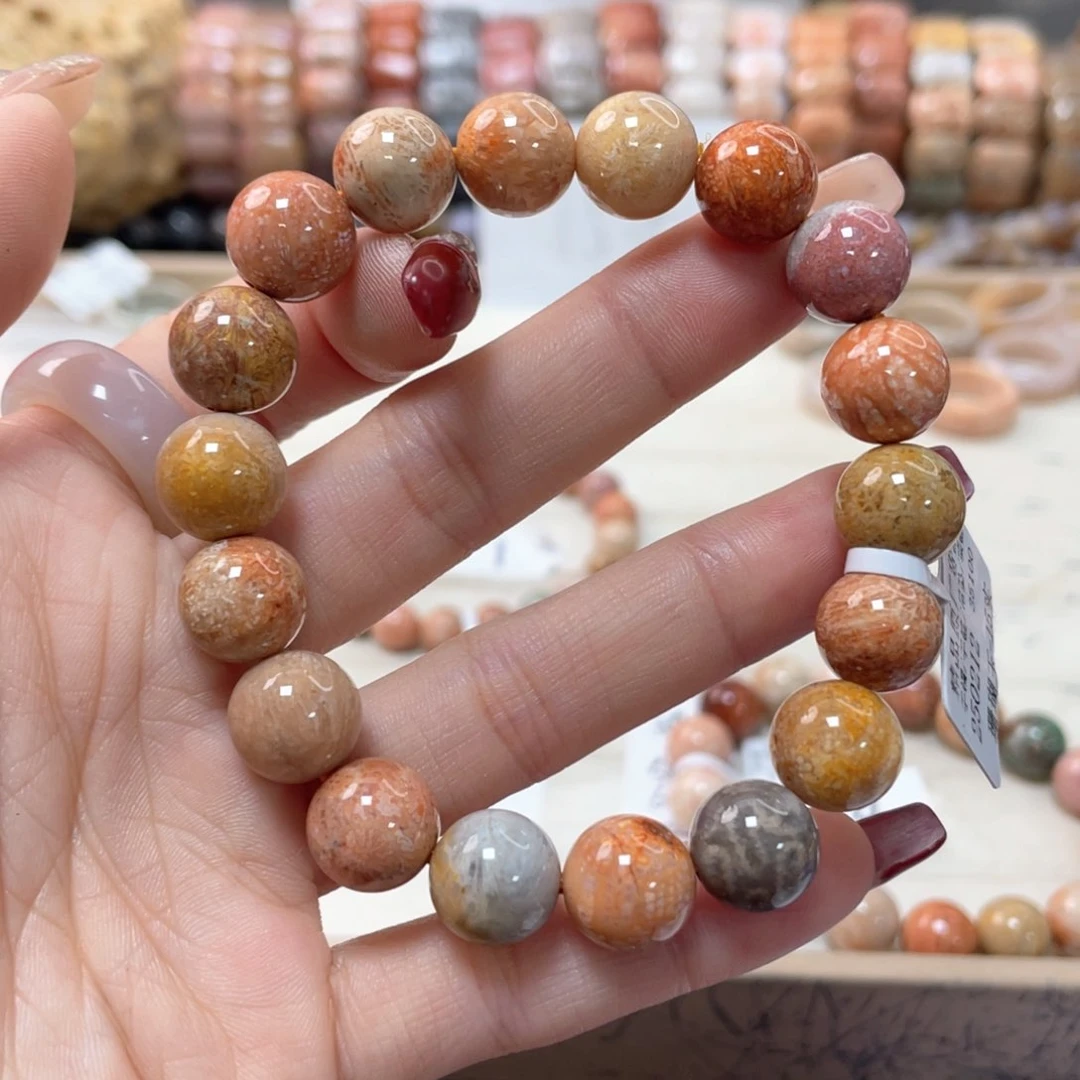 硅化珊瑚（珊瑚玉）手链未镶嵌玄****）720