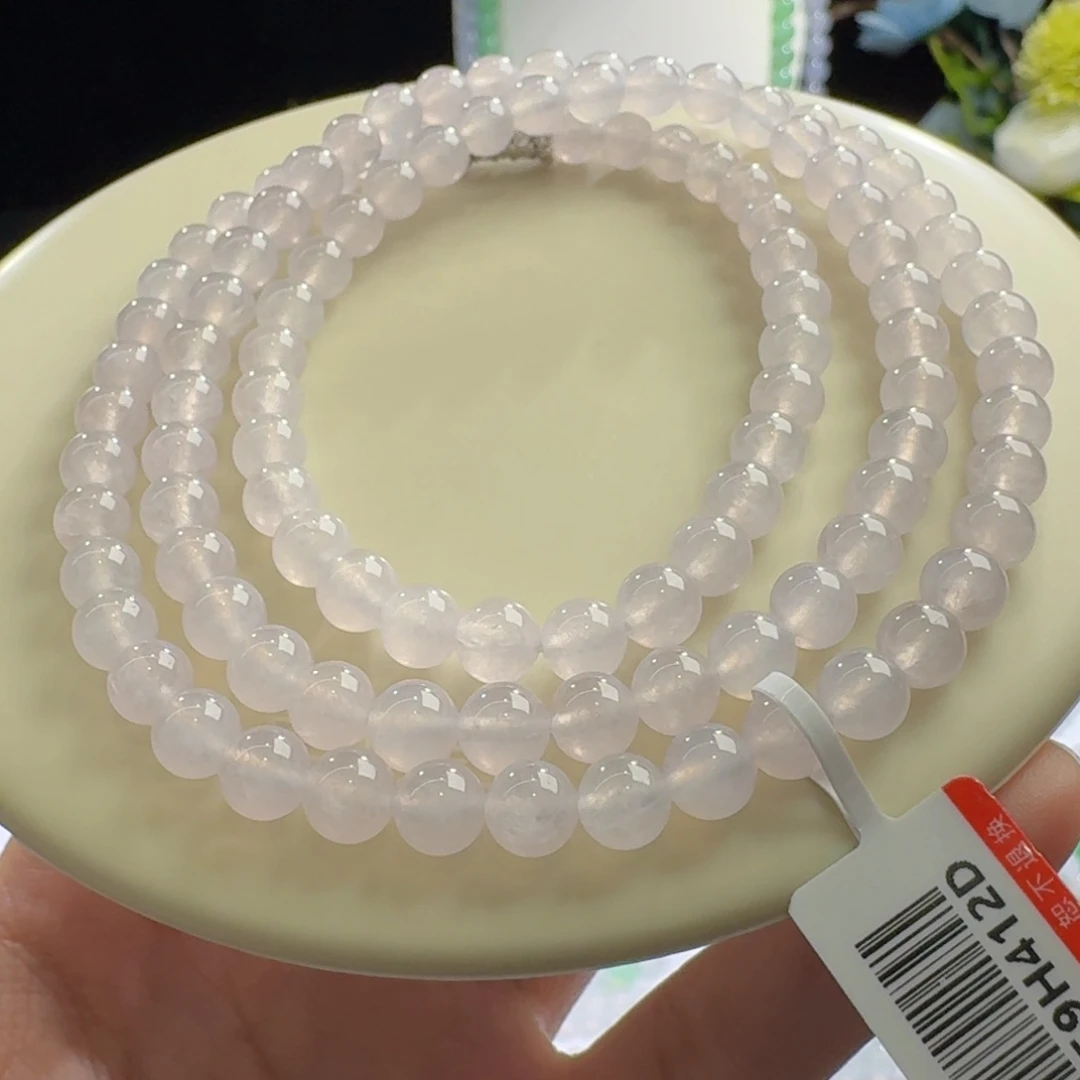 w***a翡翠未镶嵌颈饰冰粉项链