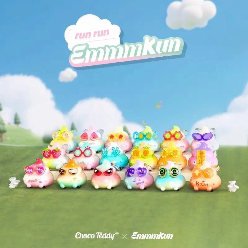 【拆盒】Emmmkun啾啾跑四轮回力车系列潮玩盲盒手办