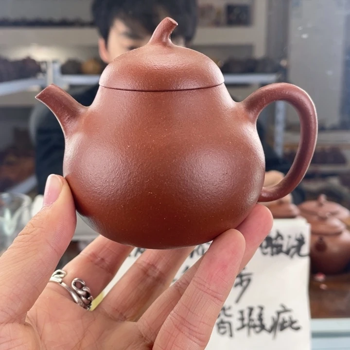 紫砂茶壶180cc红降坡茶壶