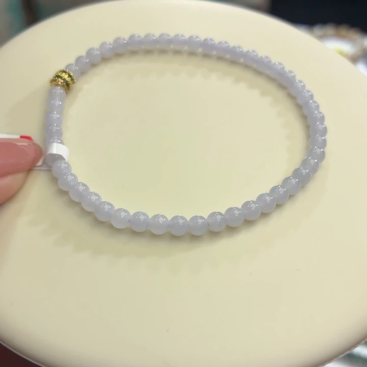 翡翠未镶嵌手链冰胶浅卡