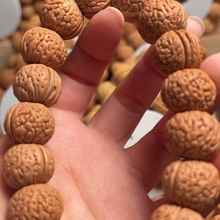 手串桃核桃核手串脑纹苹果园18