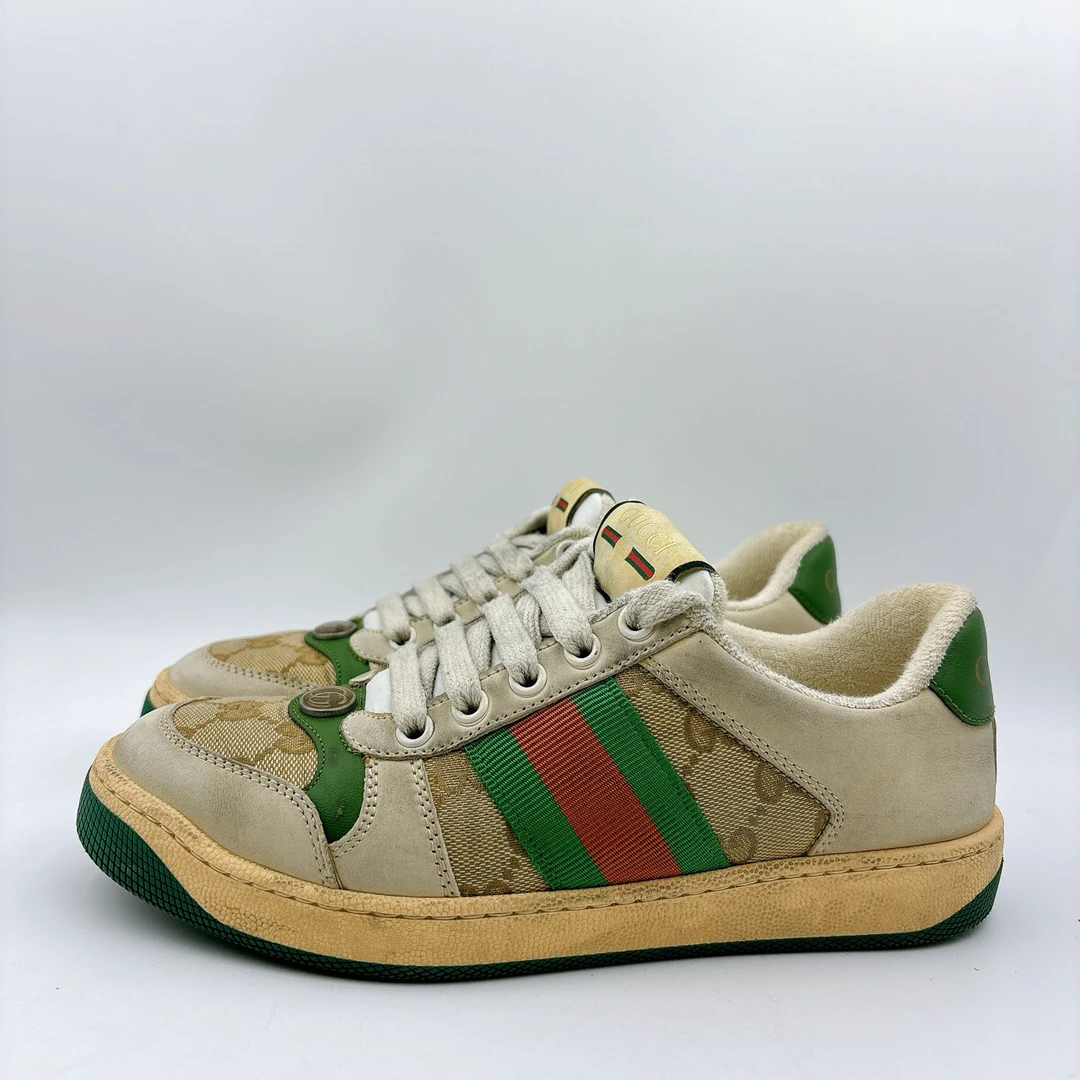 95新 GUCCI/古驰 95新/GUCCI/古驰35.5码/经典绿色脏脏鞋/BM00529