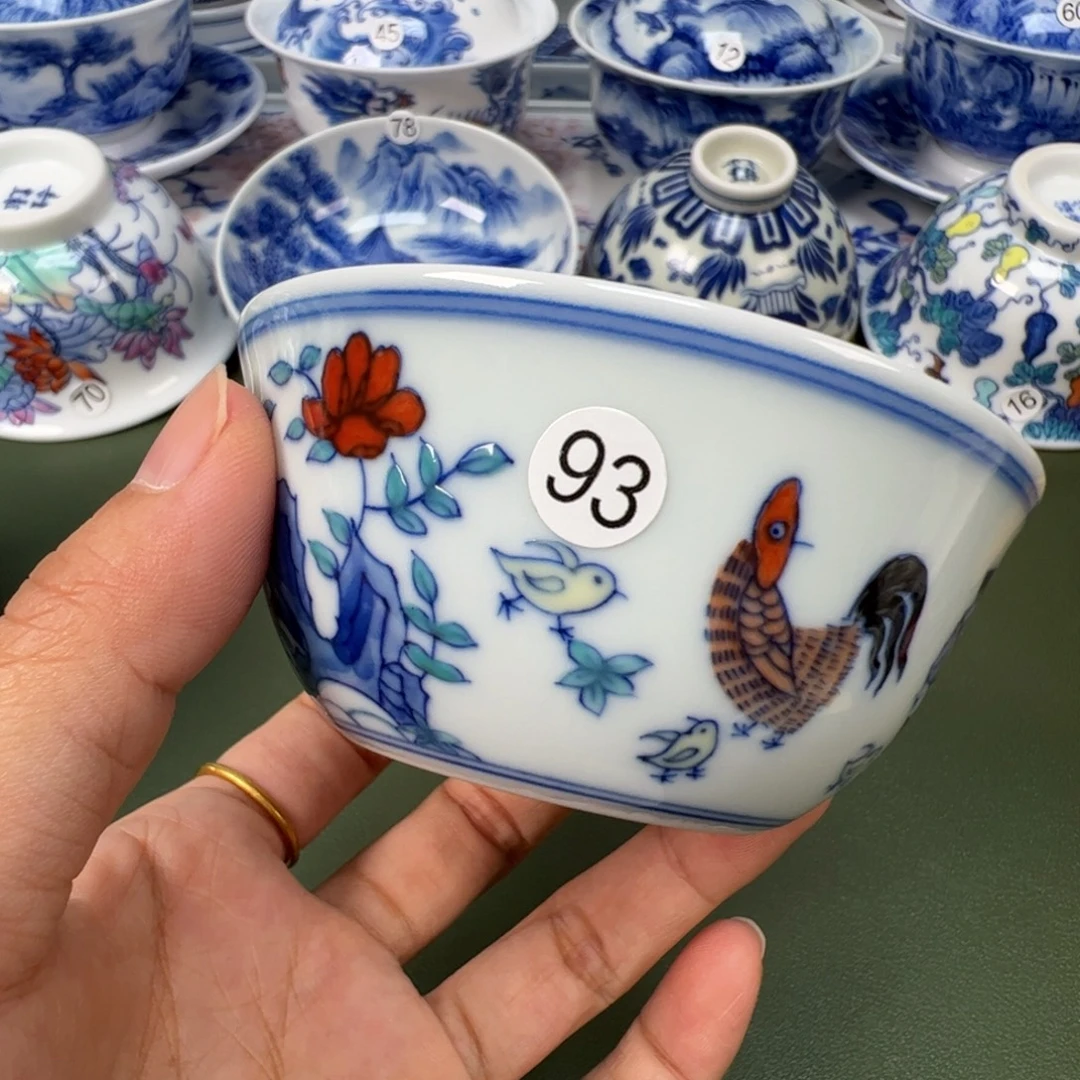 陶瓷景德镇纯手工纯手绘茶具木木93