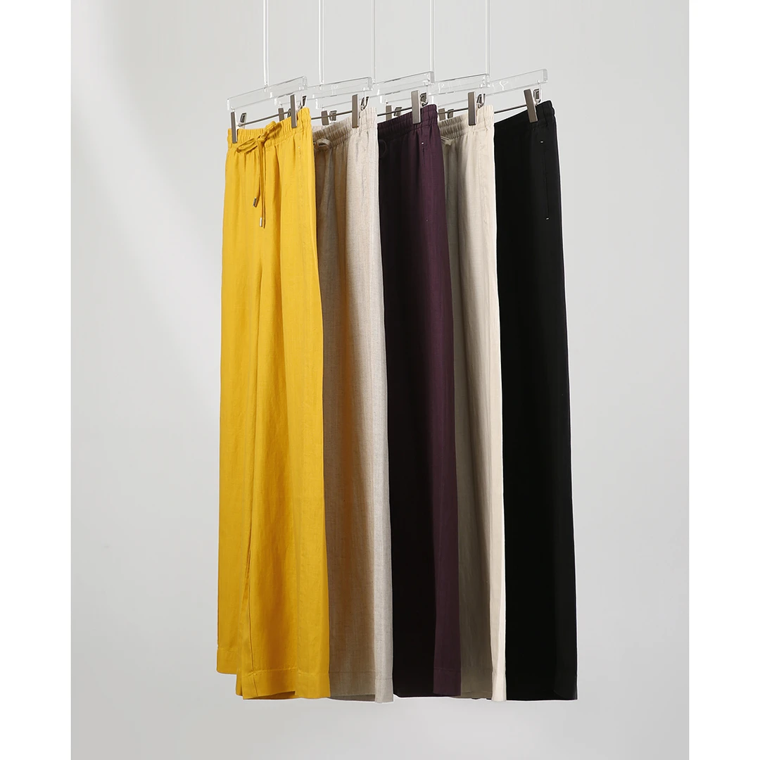 【九月木兮】亚麻裤 【氧气多巴胺】 舒爽天丝亚麻阔腿裤S81384KBSML