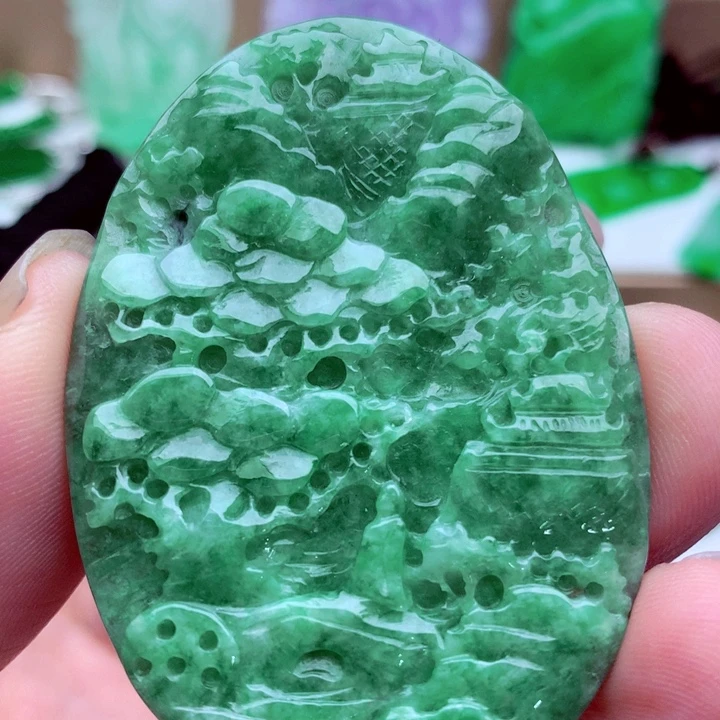 翡翠未镶嵌吊坠(不含链)