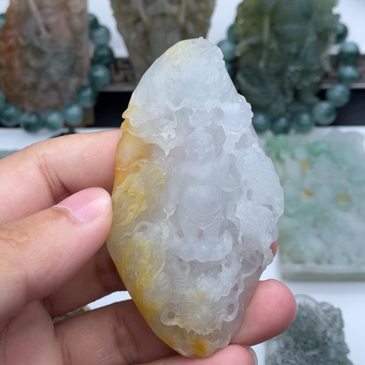 未镶嵌定制翡翠九龙护主