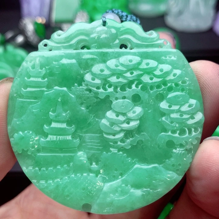 翡翠未镶嵌吊坠(不含链)