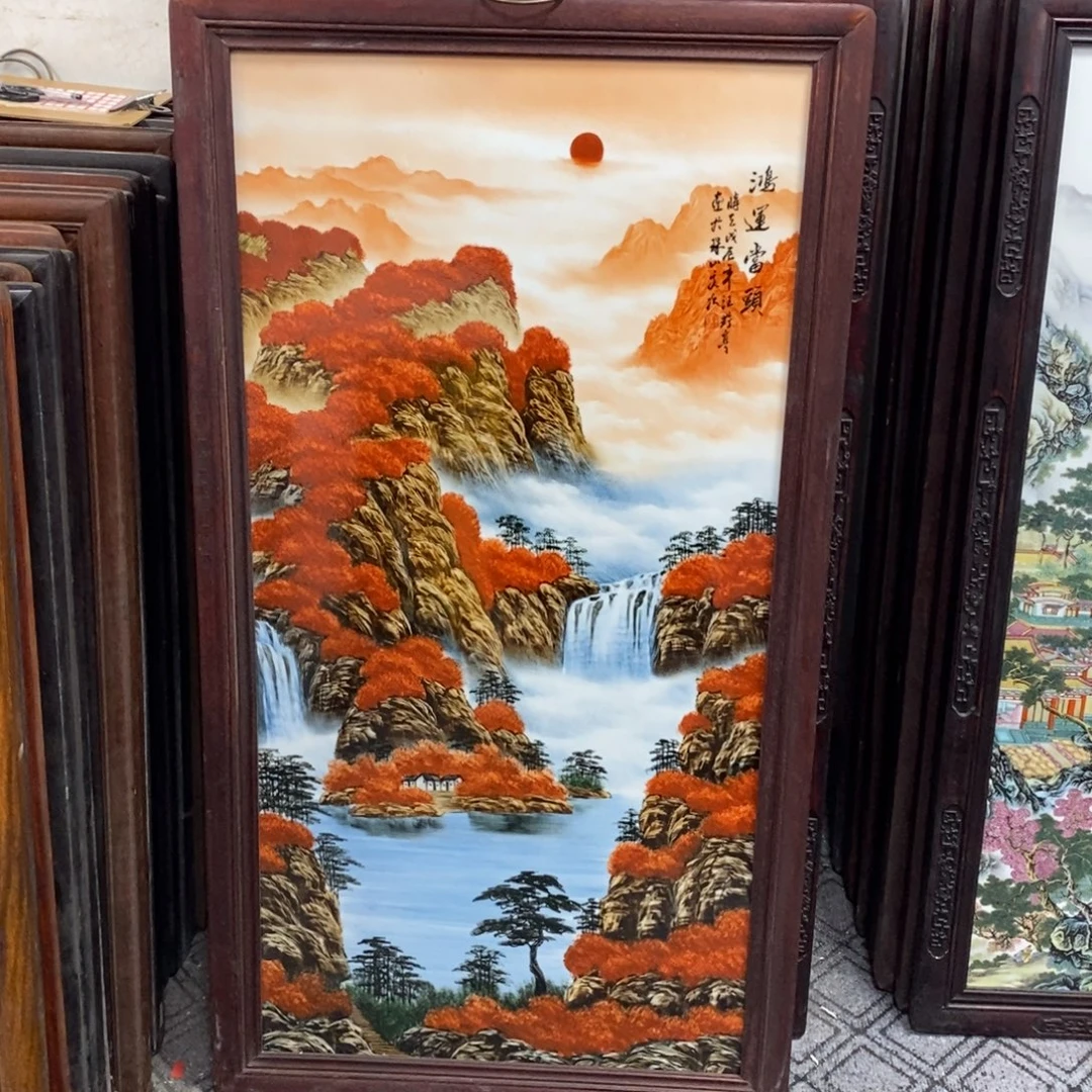 瓷1.2*66*1景德镇瓷板画柴窑烧制