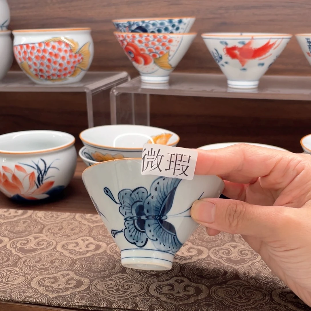 微瑕釉下彩纯手绘