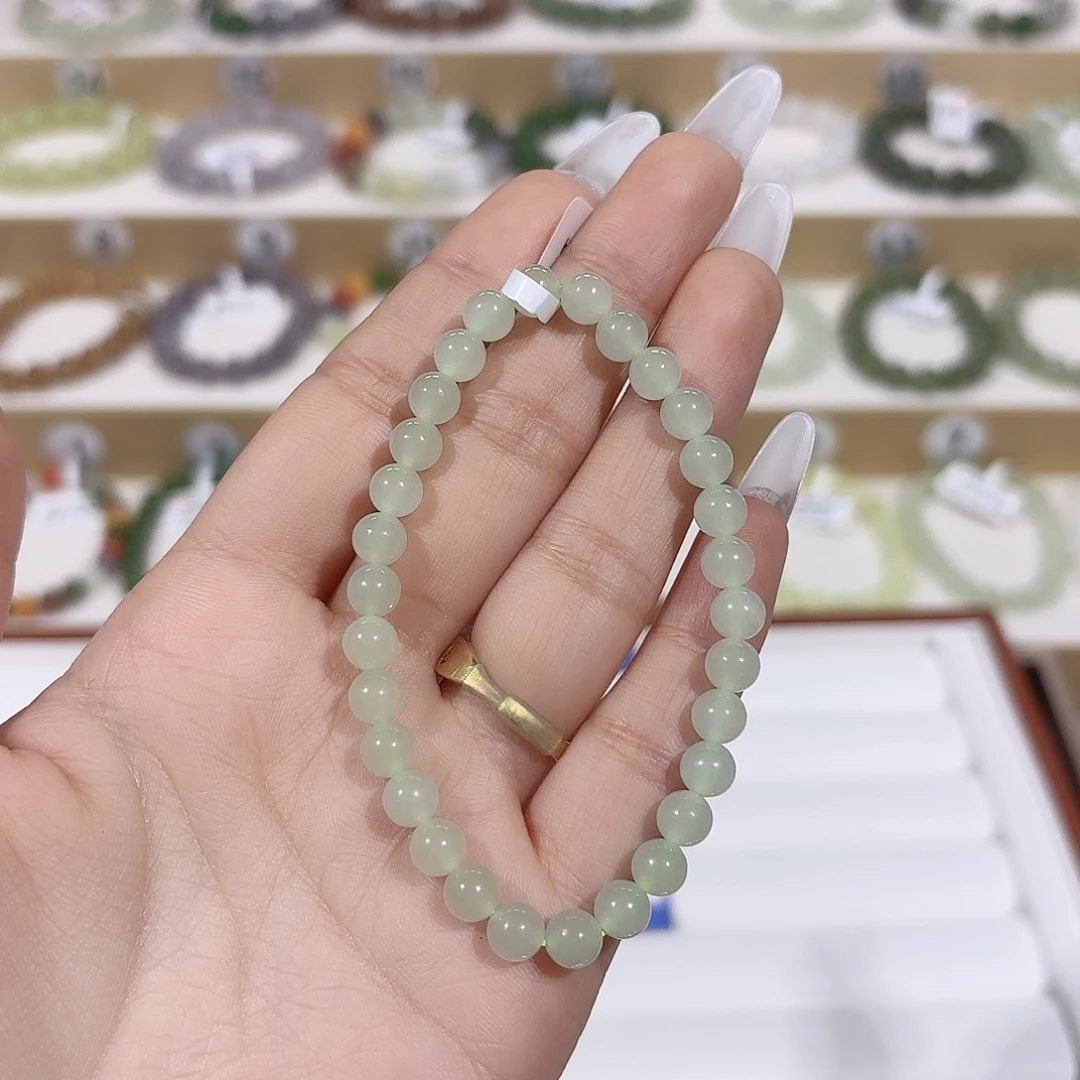 和田玉手链未镶嵌悦****苗y