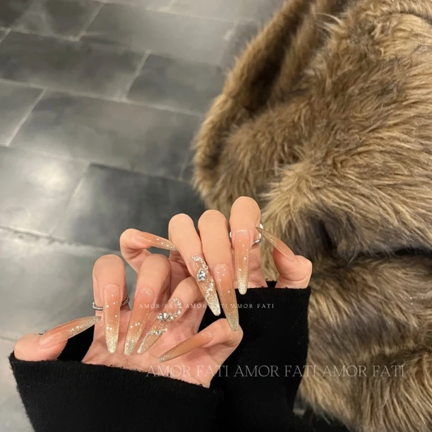 【发财小蛇】锆石拼钻 气质蛇年限定纯手工穿戴甲