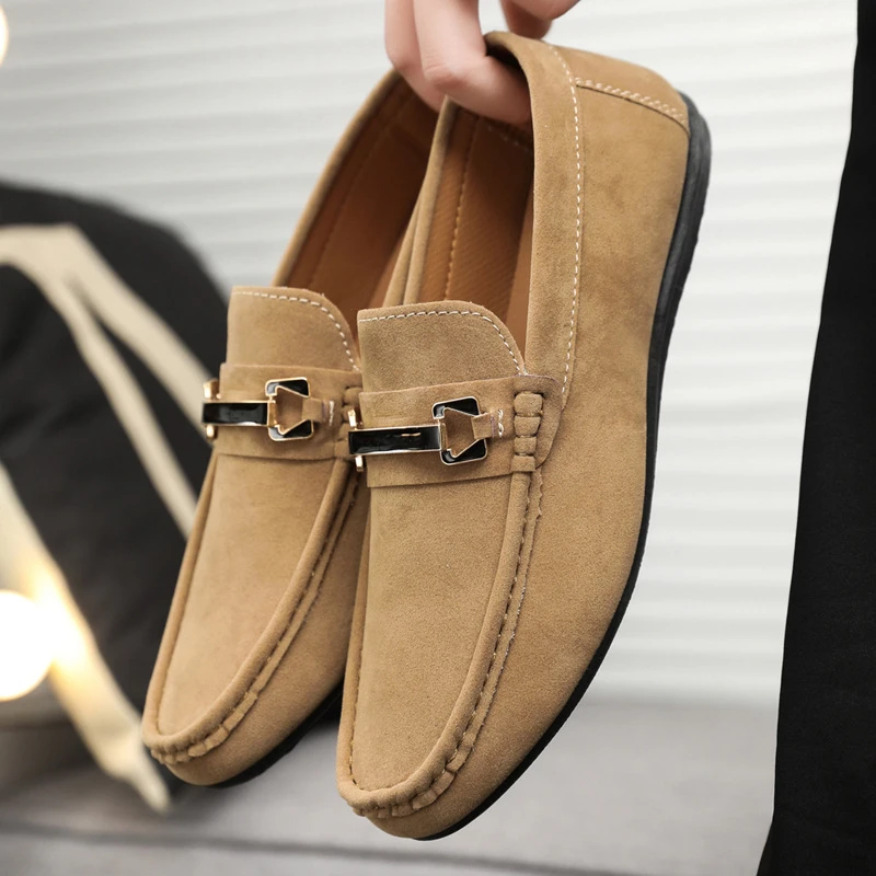 男士时尚透气软底一脚蹬休闲懒人驾车豆豆鞋46码男鞋款式百搭舒适