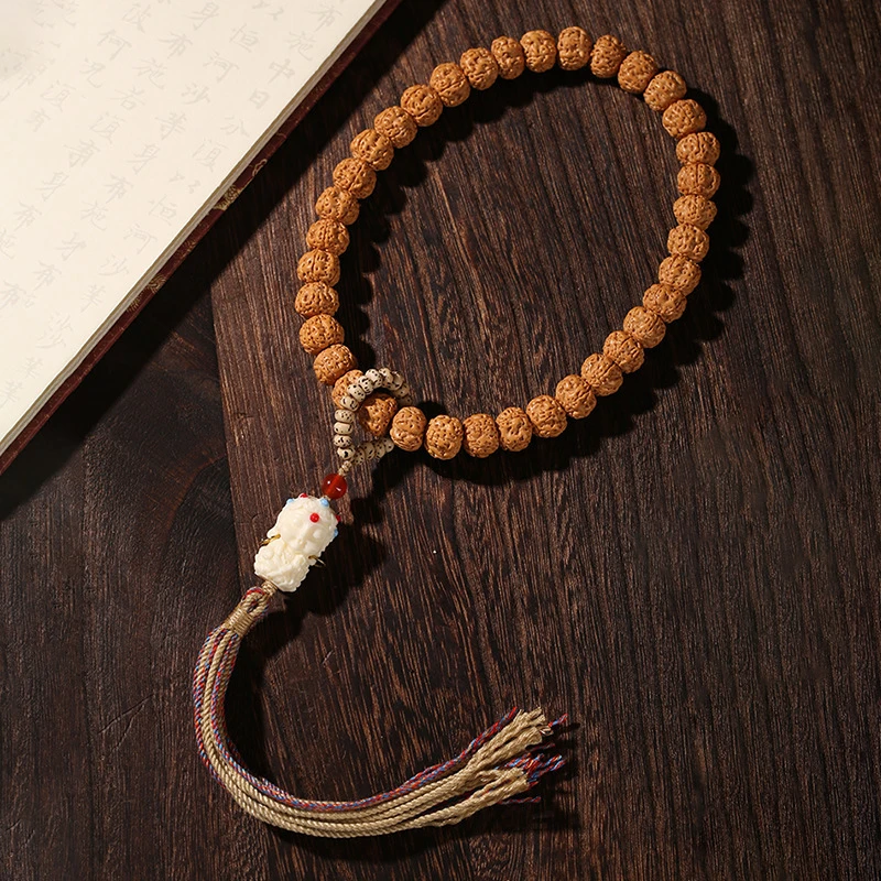 印尼爆肉树王藏式金刚手串男士文玩手持佛珠扎基拉姆