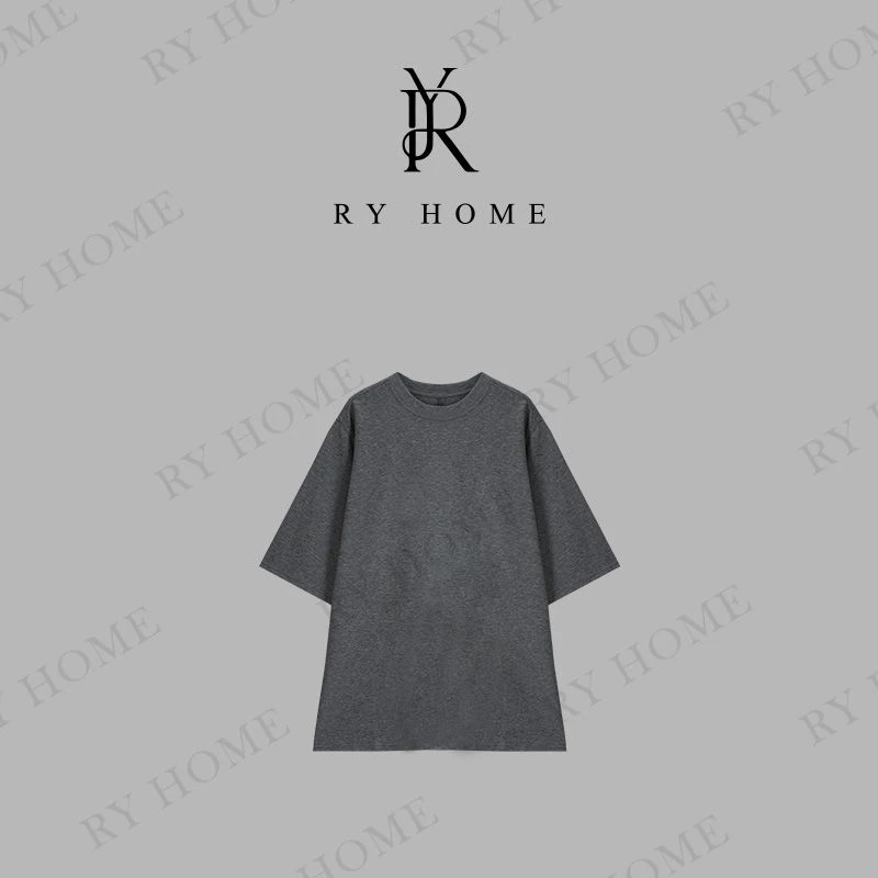 【容雨RYHOME】韩风休闲卷袖大版短袖T恤252T2038