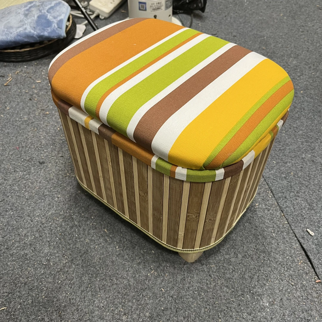 1362号竹制收纳凳32*25*28（有瑕疵介意勿拍）