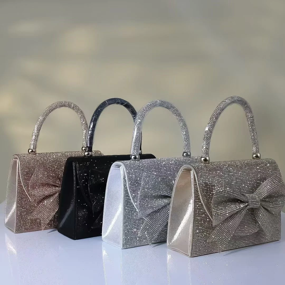 跨境风潮链条手提式可拆卸手提包百搭轻奢满钻斜跨手包链条包女