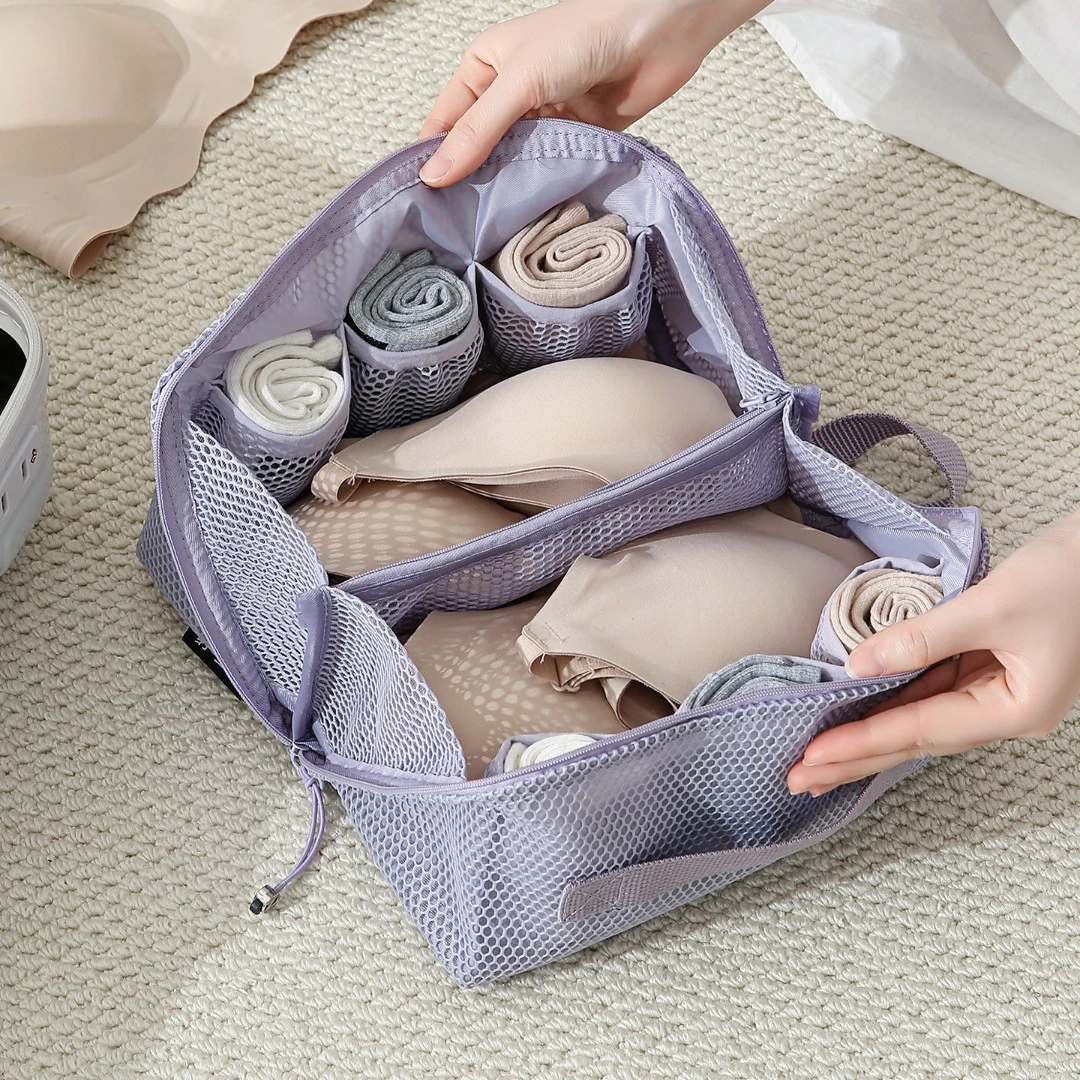 内衣收纳包旅行贴身衣物收纳袋便携式行李箱内裤袜子三合一整理包