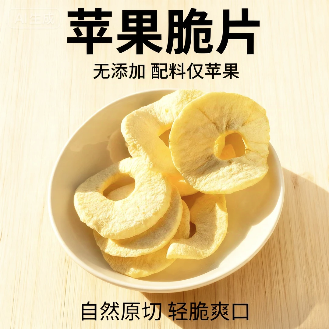 【延农自营】宝塔山洛川苹果脆片非油炸不加糖酸甜健康零食宇航冻干