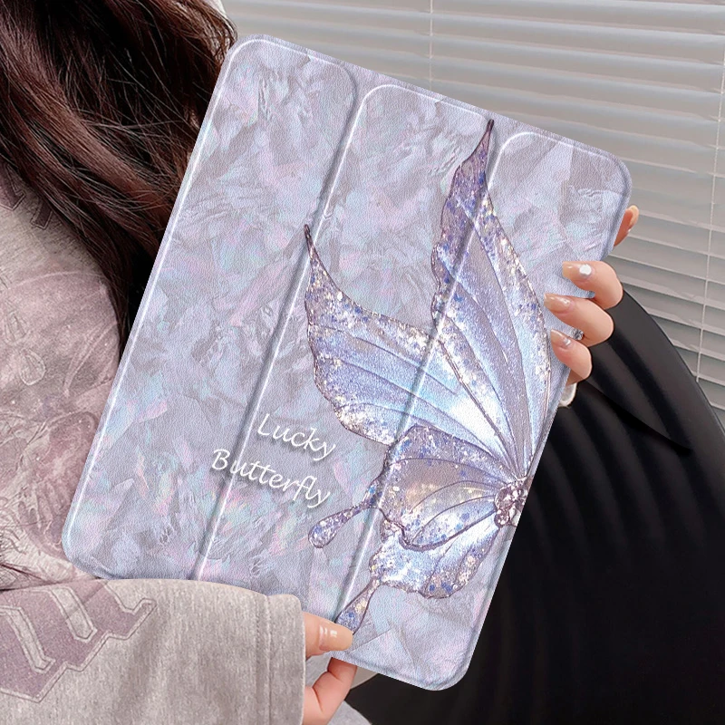 贝母仙仙蝴蝶华为matepadpro12.2保护套matepad11.5s平板壳2024女