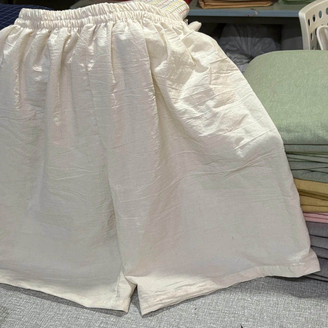 ZAKER 棉麻短裤 麻本色家居短裤 一条装