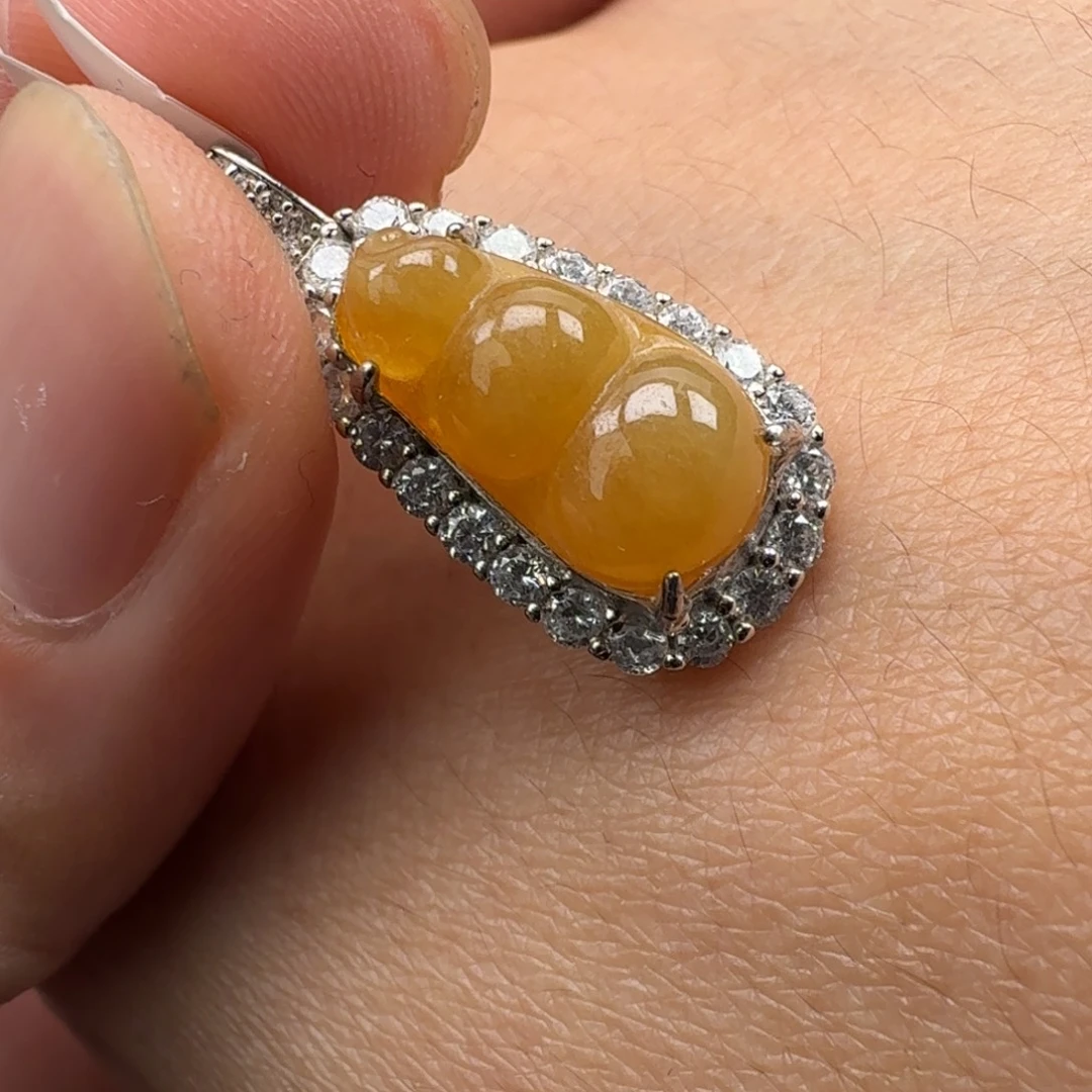 翡翠银S925镶嵌戒指天然缅甸翡翠A货