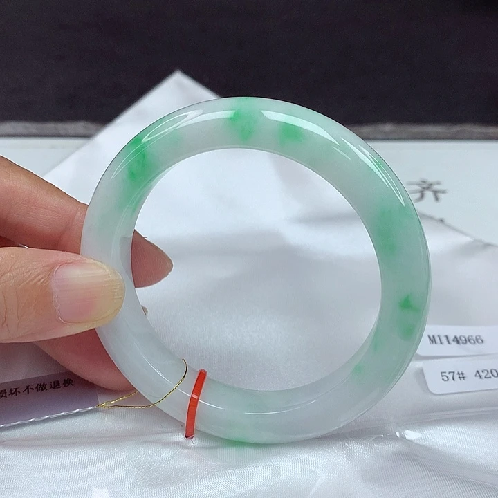 翡翠未镶嵌手镯57圈4966