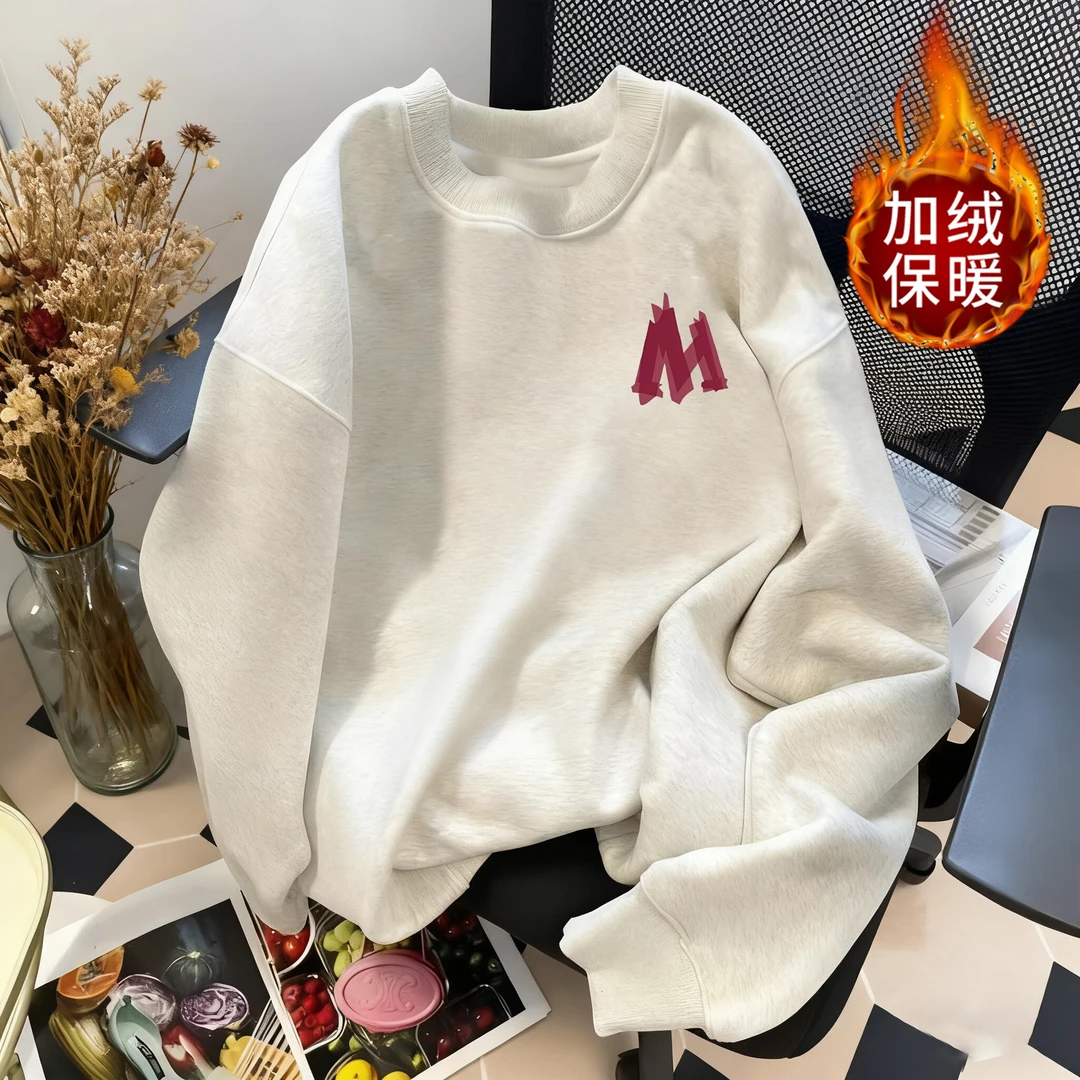 秋冬季薄款舒适卫衣情侣复古设计个性卫衣学生情侣设计内搭打底衫