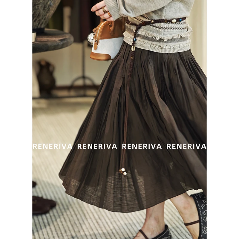 ReneRiva买手店 Riva 艺术派系高质感褶皱半身裙