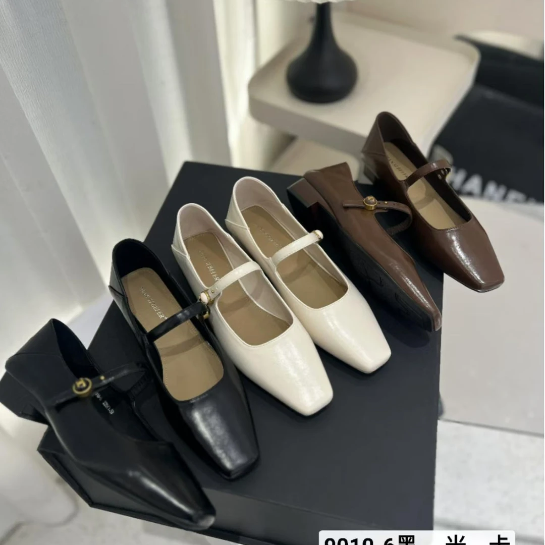 玛丽珍鞋2025春季新款复古休闲配裙中跟法式单鞋女C9010-6