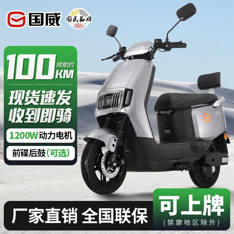 国威电动摩托车代步车长续航电动车外卖专用车长跑王通勤高性价比